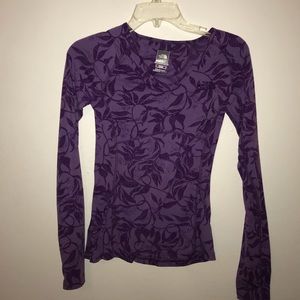 Purple North face long sleeve